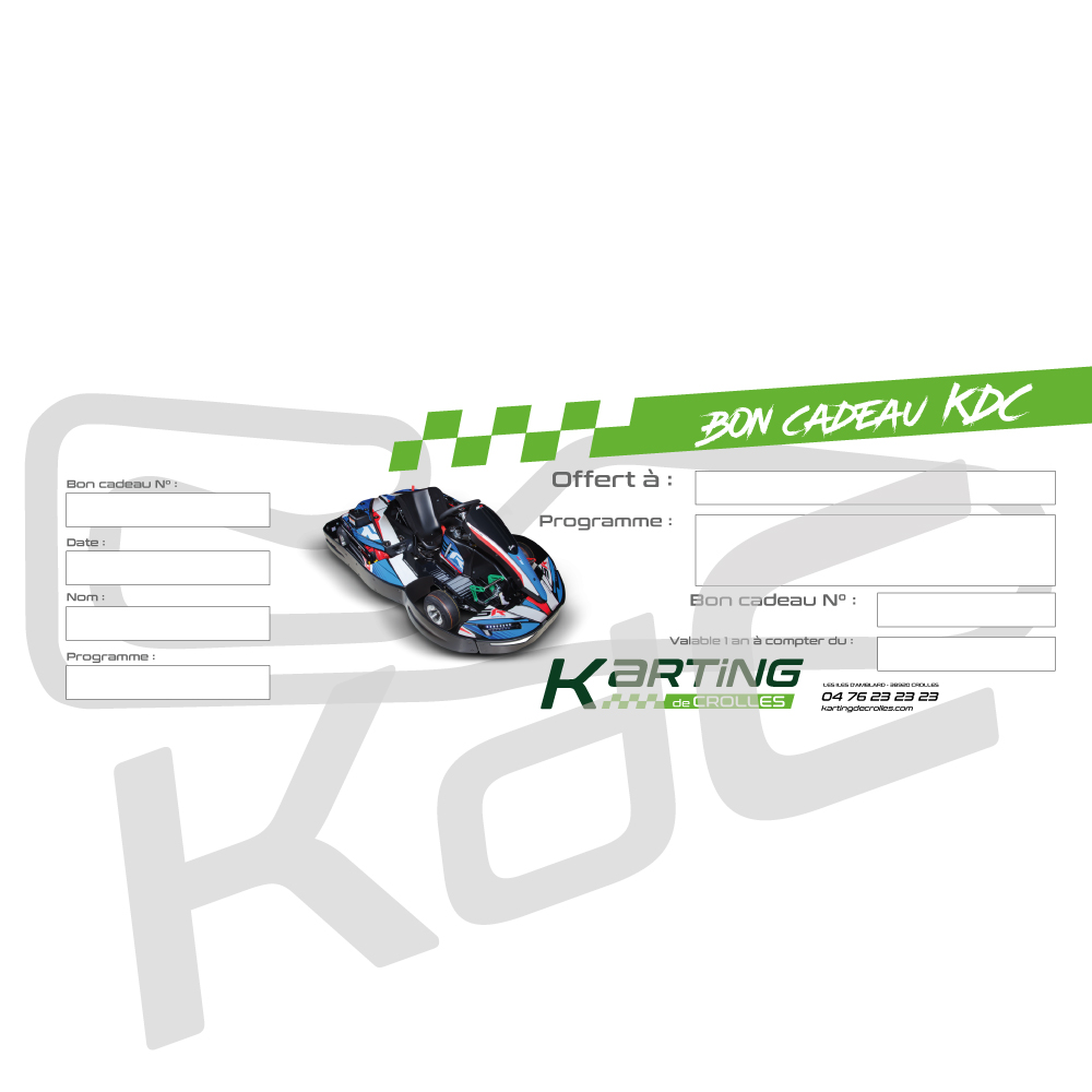 Chèque cadeau KDC - Karting de Crolles - Piste de Karting à 15 min de ...
